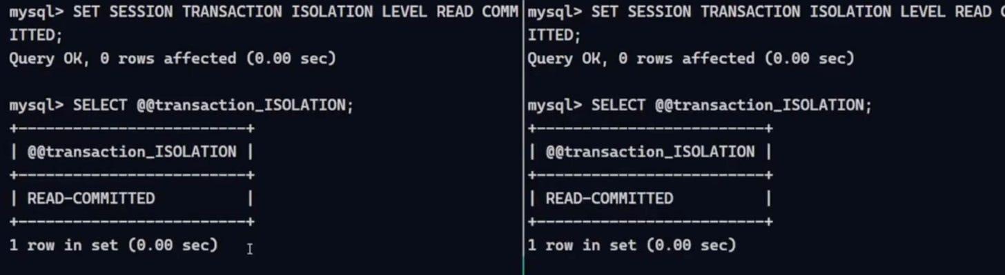 Read committed level