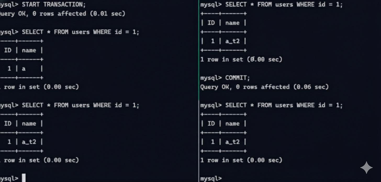 Read committed update